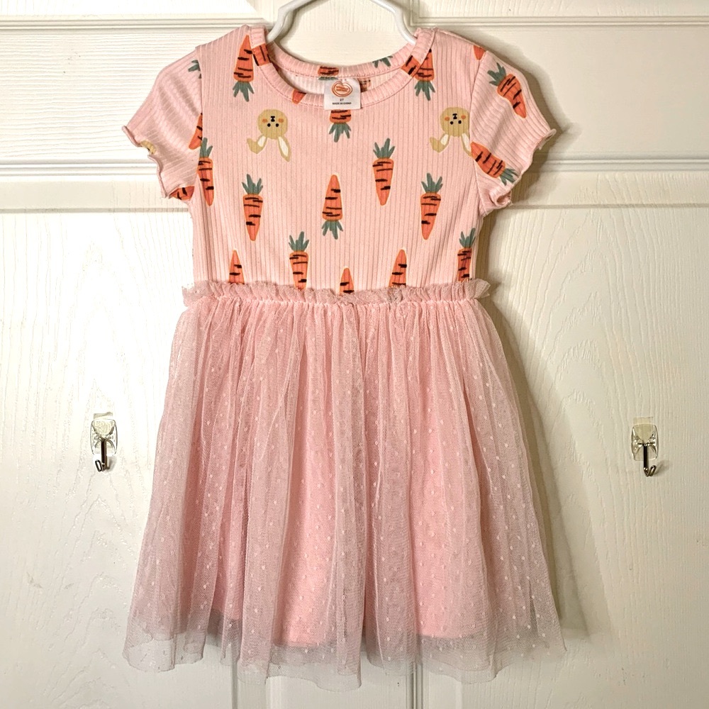 Wonder Nation- Light Pastel Pink Easter Tutu dress- Casual/formal- size 2T